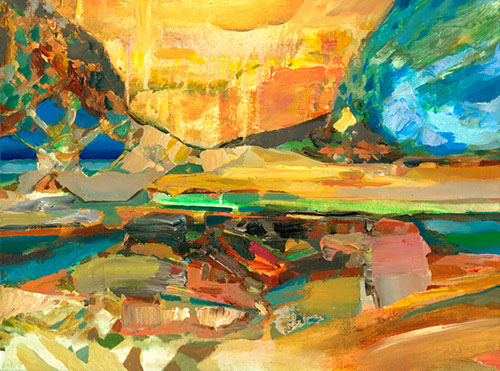 Kopflandschaft II, 30 x 40 cm, Acryl auf LW, 2013